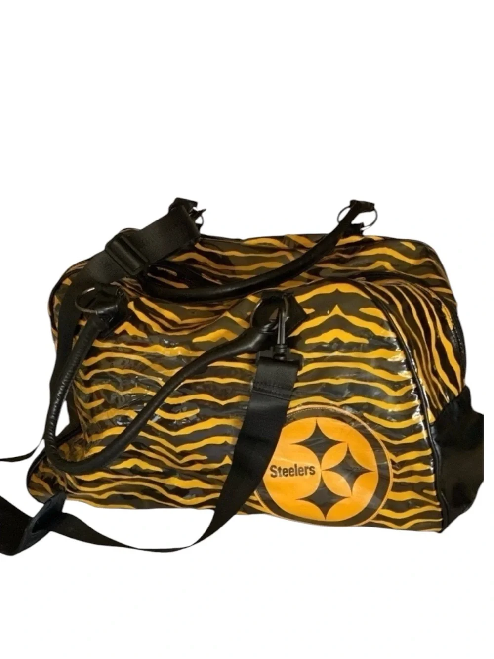 Authentic NFL PITTSBURGH STEELERS Duffel Bag with Shoulder Strap Team Co…
